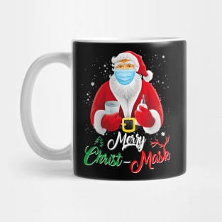 Merry Christmas 2020 Quarantine Santa Mask Funny Mug